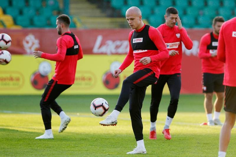 Football. Poland national team. Training. 09.10.2018