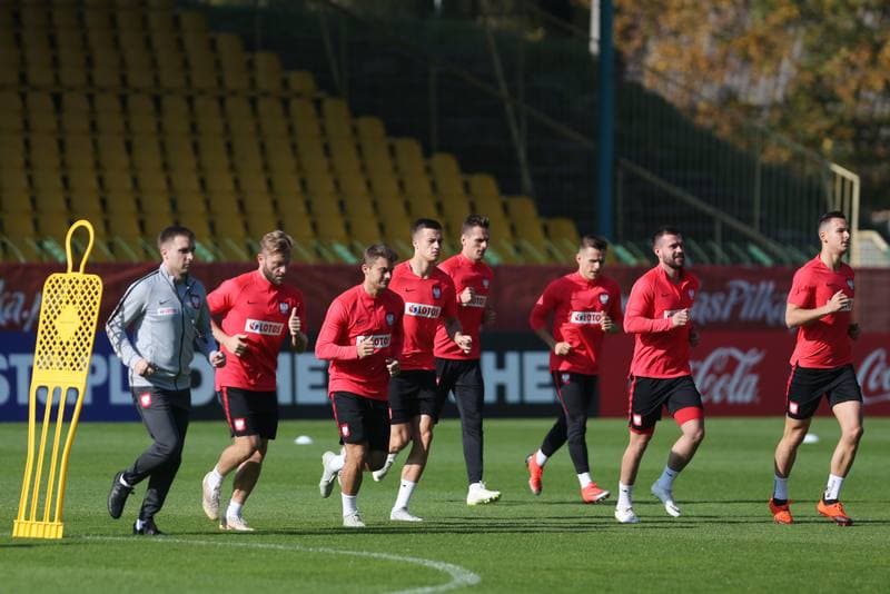 Football. Poland national team. Training. 12.10.2018