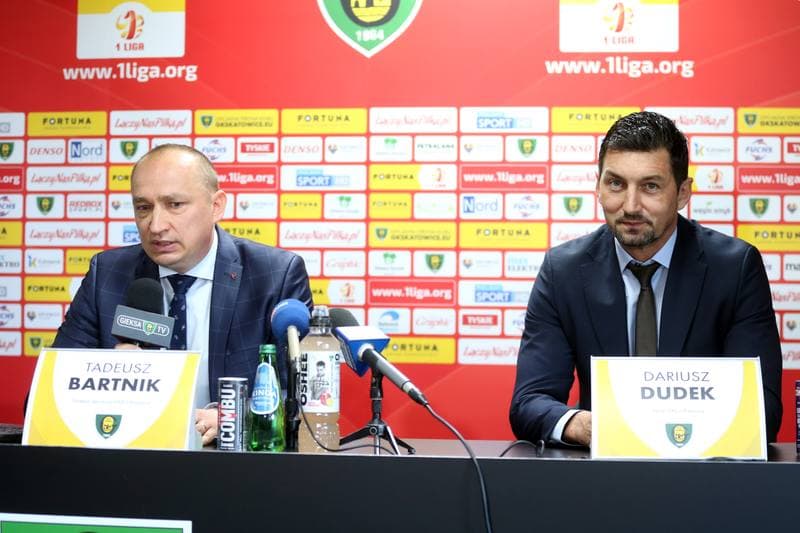 Football. GKS Katowice. Press Conference. 15.10.2018