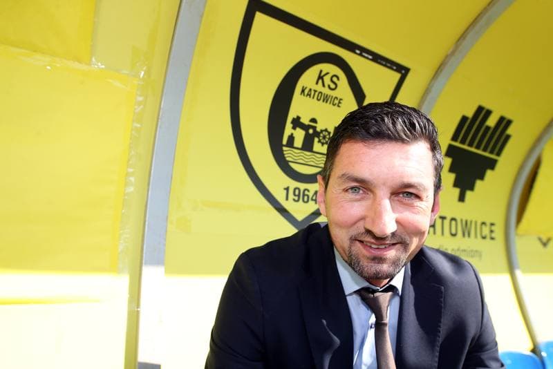 Football. GKS Katowice. Press Conference. 15.10.2018