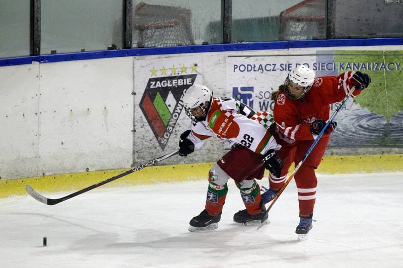 Ice Hockey. Slaska Liga Mlodzikow. UKS Zaglebie Sosnowiec - Reprezentacja Polski Kobiet. 18.10.2018