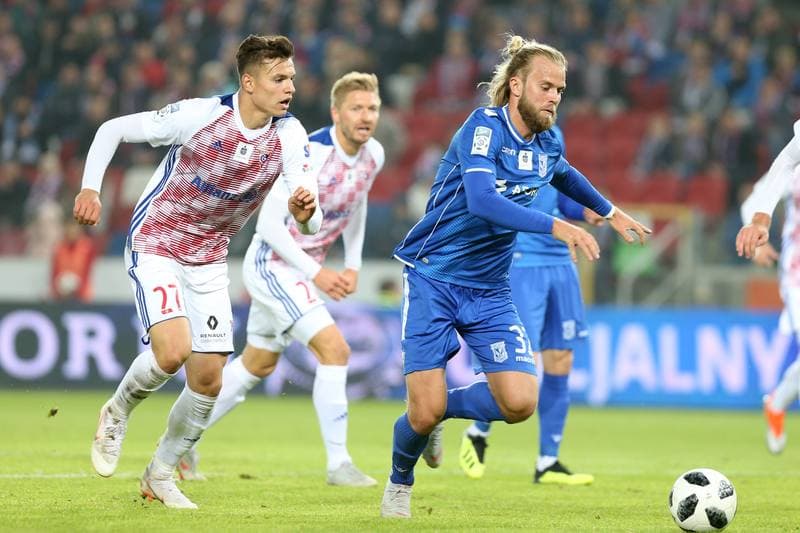 Football. Lotto Ekstraklasa. Gornik Zabrze - Lech Poznan. 05.10.2018