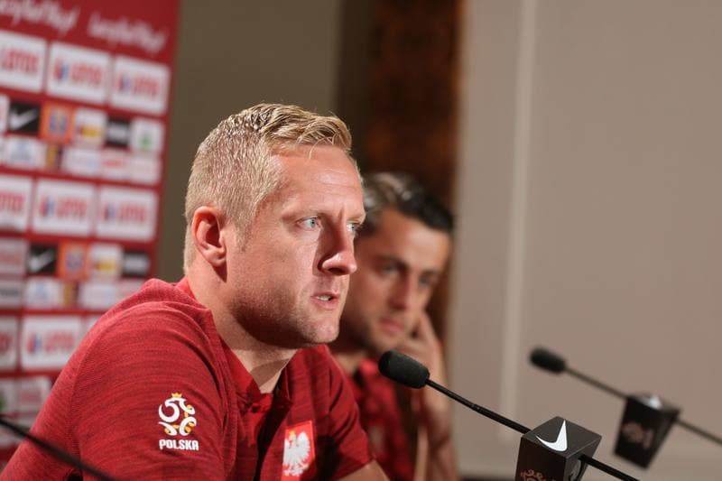 Football. Poland national team. Training. 09.10.2018