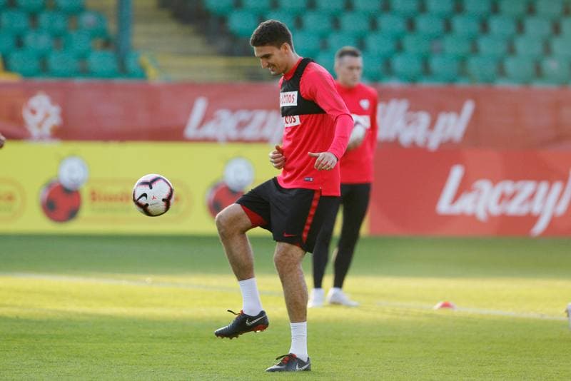 Football. Poland national team. Training. 09.10.2018