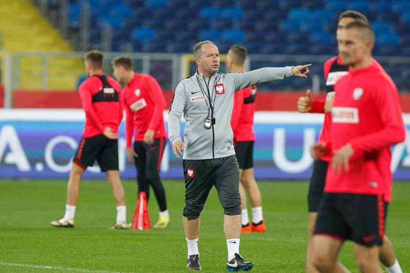 Football. Poland national team. Training. 10.10.2018