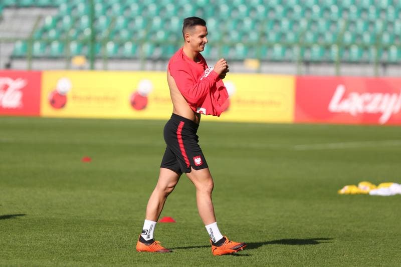 Football. Poland national team. Training. 12.10.2018