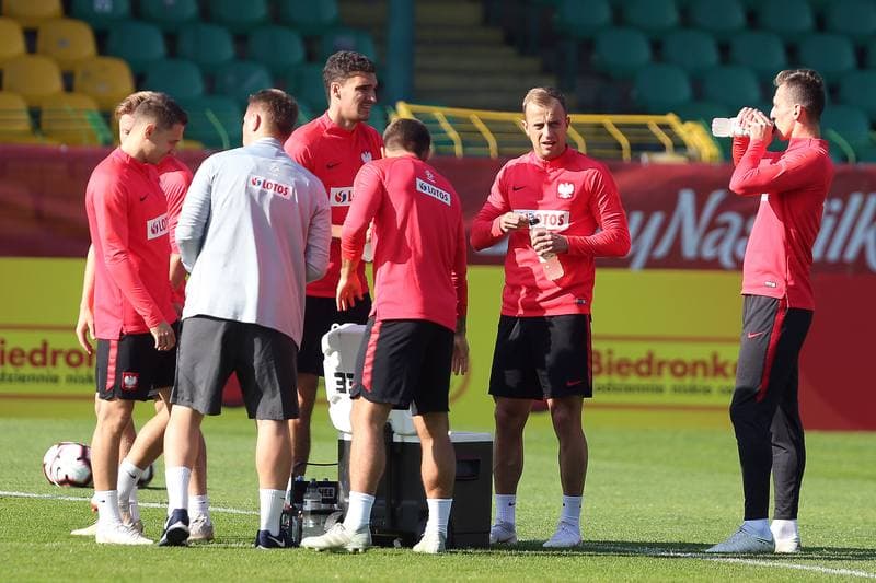 Football. Poland national team. Training. 12.10.2018