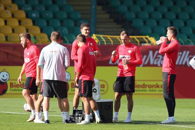 Football. Poland national team. Training. 12.10.2018