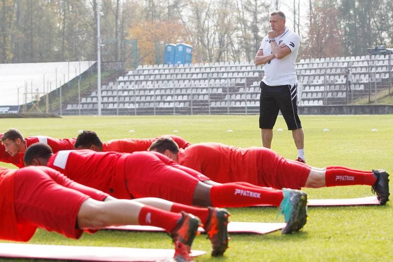 Football. Zaglebie Sosnowiec. Training. 16.10.2018