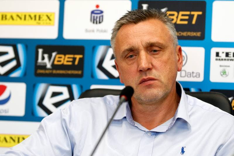 Football. Zaglebie Sosnowiec. Press Conference. 16.10.2018