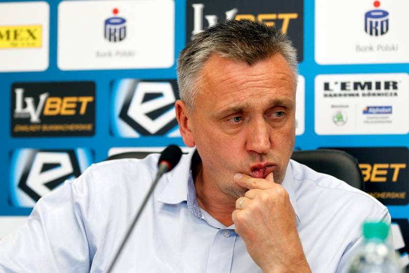 Football. Zaglebie Sosnowiec. Press Conference. 16.10.2018