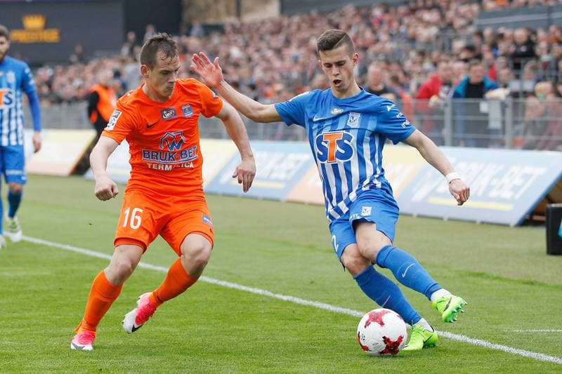 Football. Lotto Ekstraklasa. Bruk-Bet Termalica Nieciecza - Lech Poznan. 07.05.2017