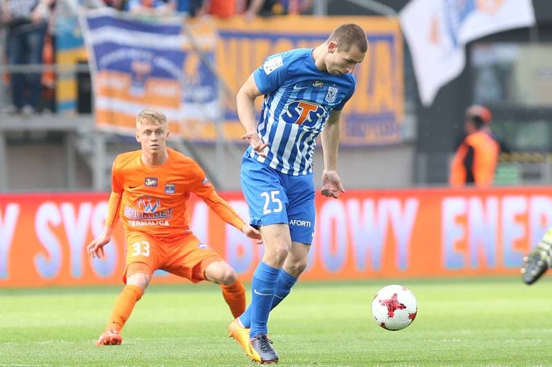 Football. Lotto Ekstraklasa. Bruk-Bet Termalica Nieciecza - Lech Poznan. 07.05.2017