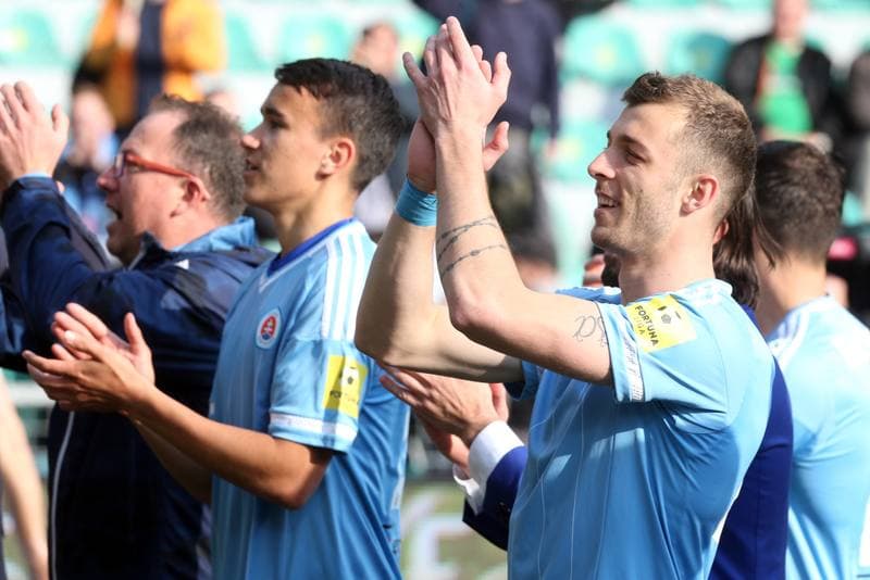 Football. Fortuna Liga. MSK Zilina - Slovan Bratislava. 14.04.2019