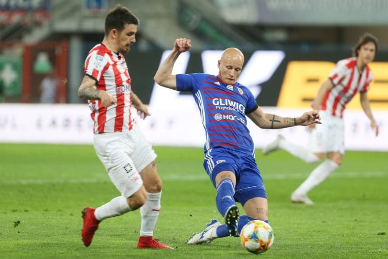 Football. Lotto Ekstraklasa. Piast Gliwice - Cracovia Krakow. 26.04.2019