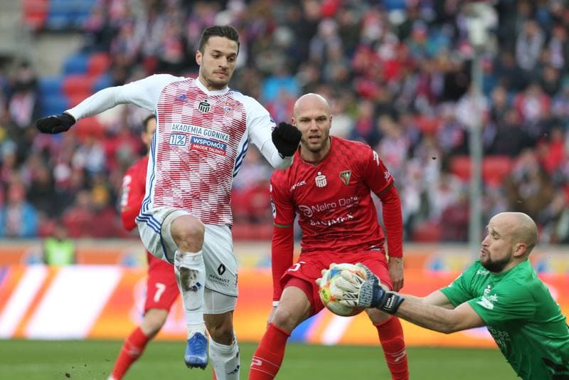 Football. Lotto Ekstraklasa. Gornik Zabrze - Zaglebie Sosnowiec. 23.02.2019