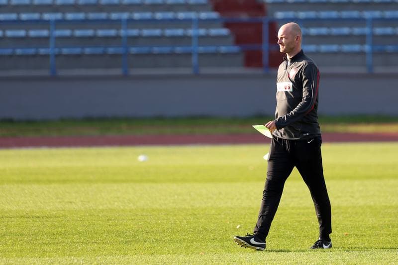 Football. Poland U19. Training. 02.10.2017