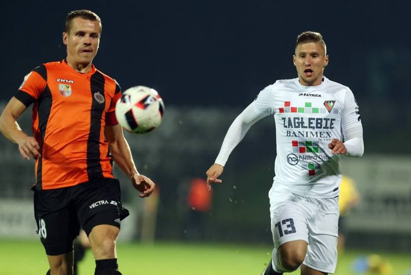 Football. Nice I Liga. Zaglebie Sosnowiec - Chrobry Glogow. 18.10.2017