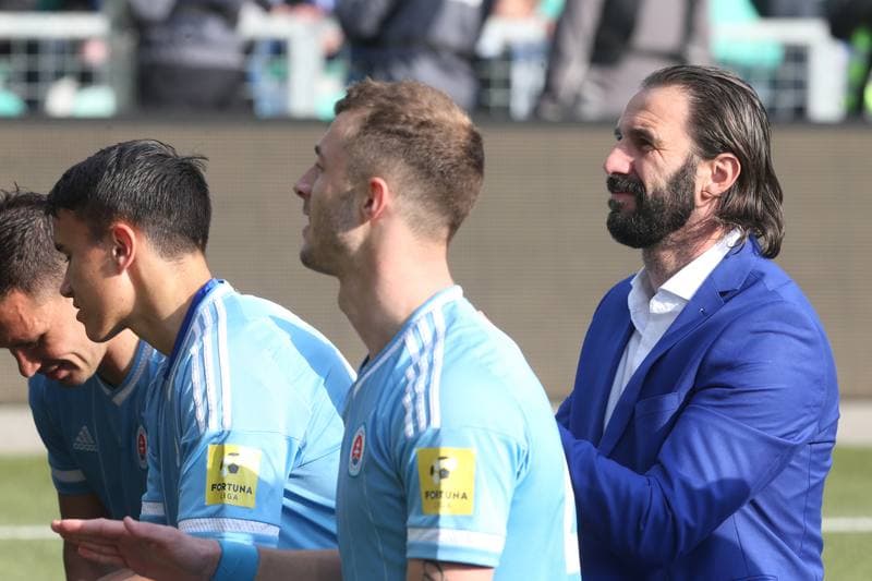 Football. Fortuna Liga. MSK Zilina - Slovan Bratislava. 14.04.2019