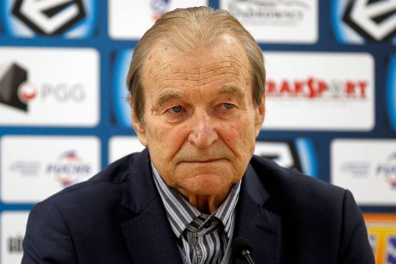 Football. Gornik Zabrze. Press Conference. 17.04.2019
