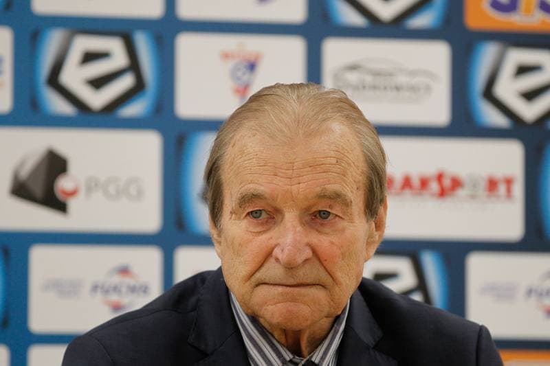 Football. Gornik Zabrze. Press Conference. 17.04.2019