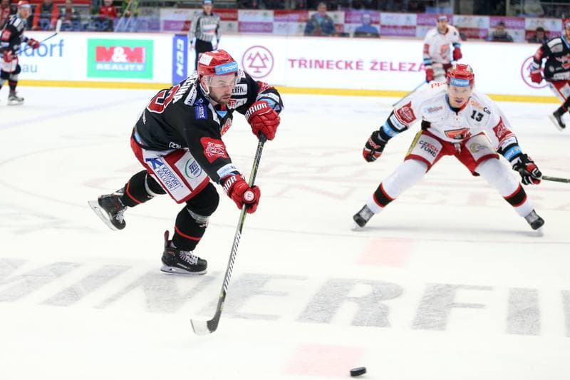 Ice Hockey. TipSport Extraliga. Ocelari Trinec - Mountfield Hradec Kralove. 02.04.2018