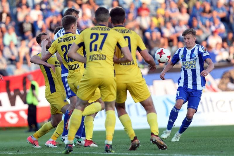 Football. Nice I Liga. Ruch Chorzow - Puszcza Niepolomice. 05.05.2018