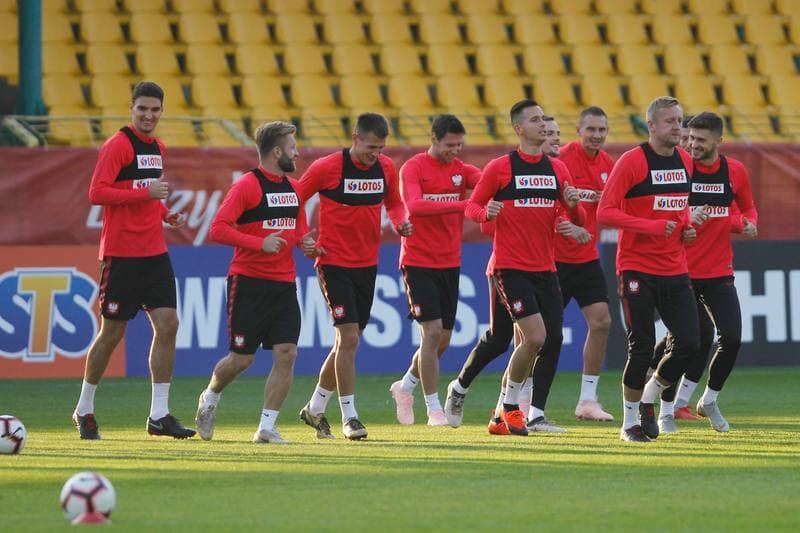 Football. Poland national team. Training. 09.10.2018