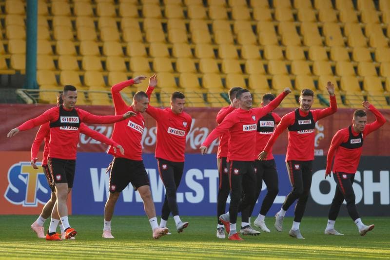 Football. Poland national team. Training. 09.10.2018
