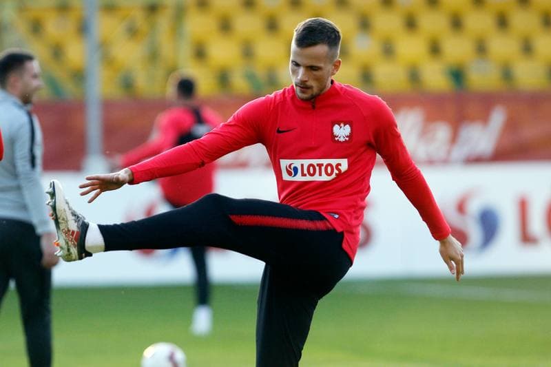 Football. Poland national team. Training. 09.10.2018