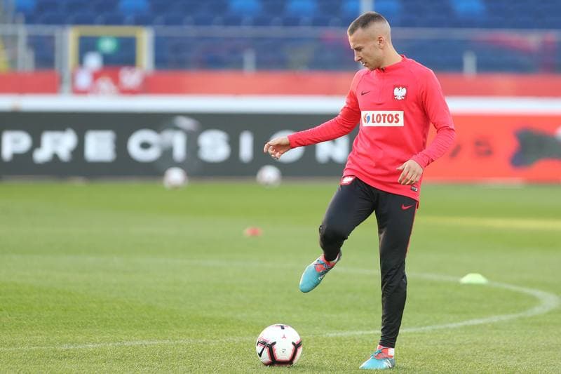 Football. Poland national team. Training. 13.10.2018