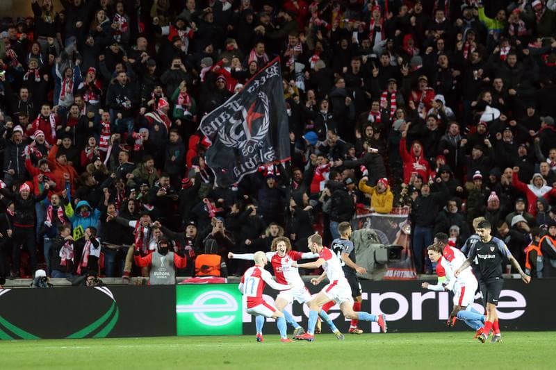 Football. UEFA Europa League. Slavia Prague - Sevilla FC. 14.03.2019