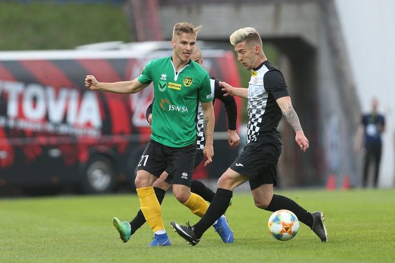 Football. Fortuna I Liga. GKS 1962 Jastrzebie - Bytovia Bytow. 24.04.2019