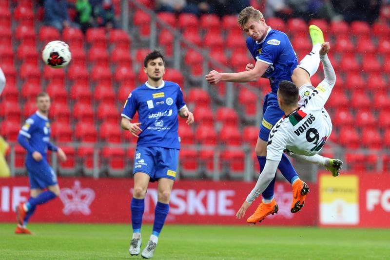Football. Fortuna I Liga. GKS Tychy - Wigry Suwalki. 28.04.2019
