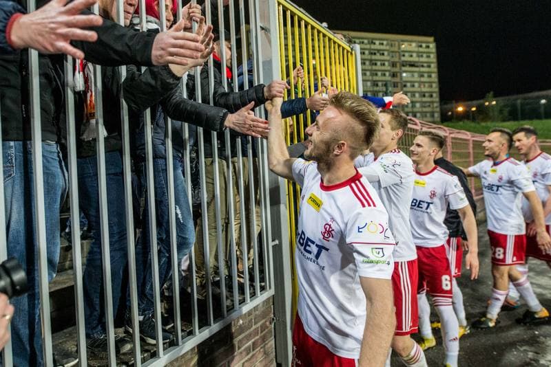 Football. Fortuna I Liga. GKS 1962 Jastrzebie - LKS Lodz. 04.05.2019