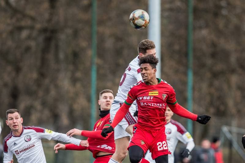 Football. Sparing. Zaglebie Sosnowiec - FK Zeleziarne Podbrezova. 29.01.2020