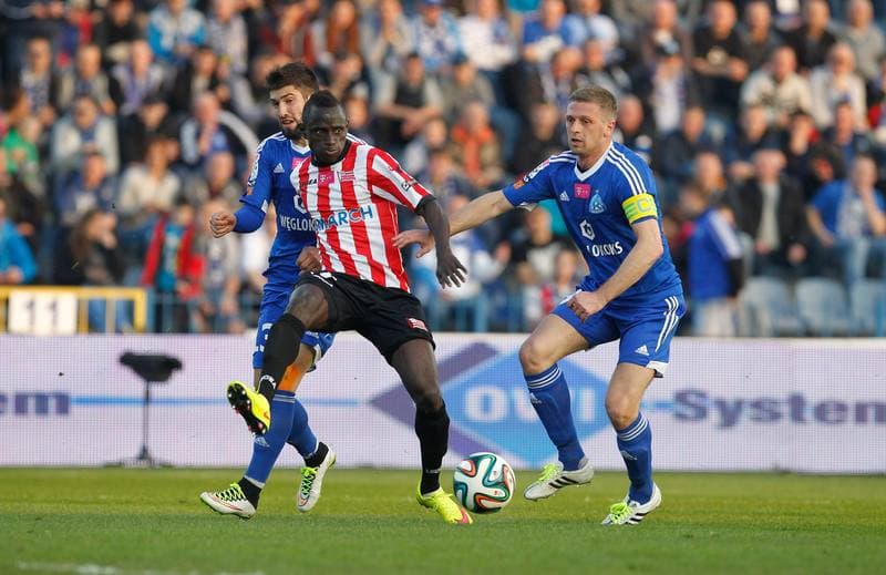 Football. T-Mobile Ekstraklasa. Ruch Chorzow - Cracovia Krakow. 10.04.2015