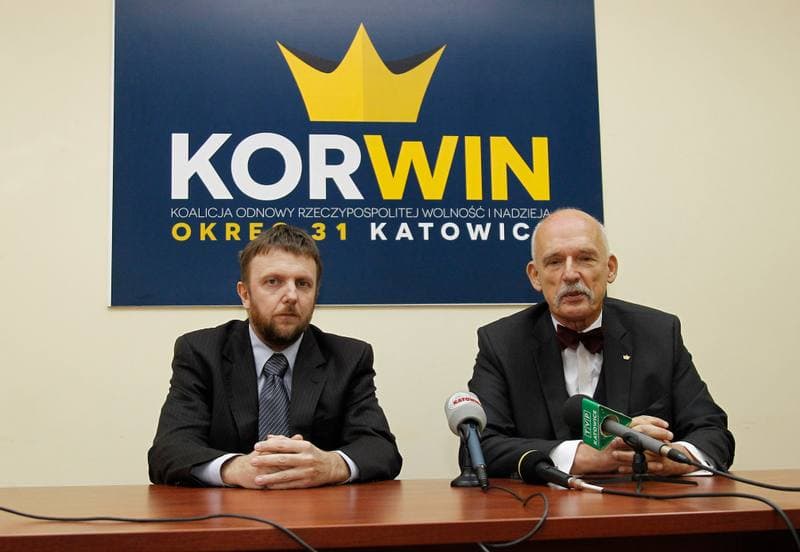 Janusz Korwin-Mikke. Partia Korwin. Press Conference. 09.11.2015