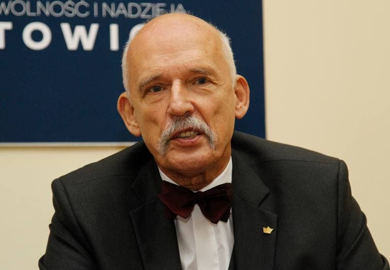 Janusz Korwin-Mikke. Partia Korwin. Press Conference. 09.11.2015