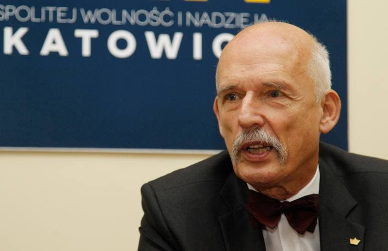 Janusz Korwin-Mikke. Partia Korwin. Press Conference. 09.11.2015