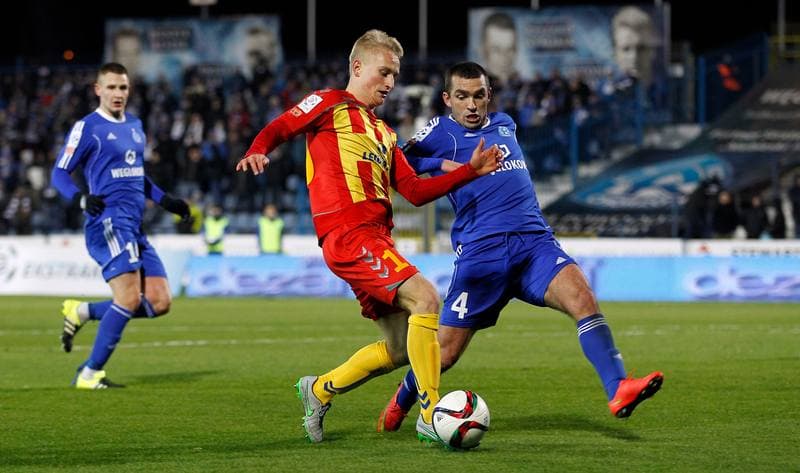 Football. T-Mobile Ekstraklasa. Ruch Chorzow - Korona Kielce. 27.10.2014