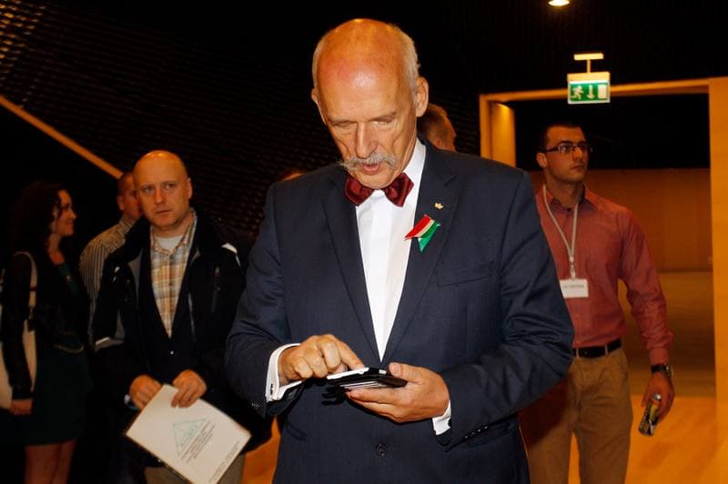 Janusz Korwin-Mikke. Partia Korwin. Press Conference. 26.09.2015