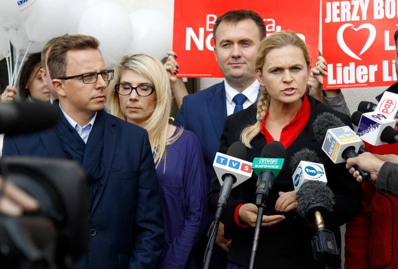 Barbara Nowacka. United Left. Press Conference. 07.10.2015