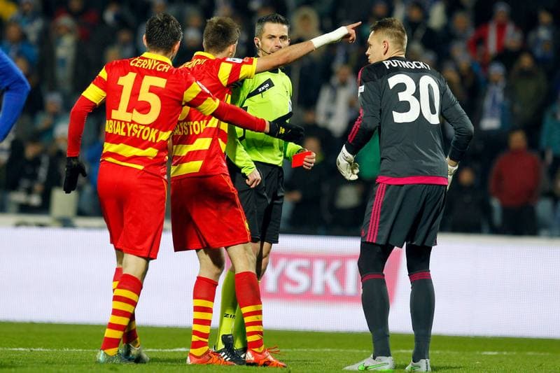 Football. T-Mobile Ekstraklasa. Ruch Chorzow - Jagiellonia Bialystok. 09.11.2014