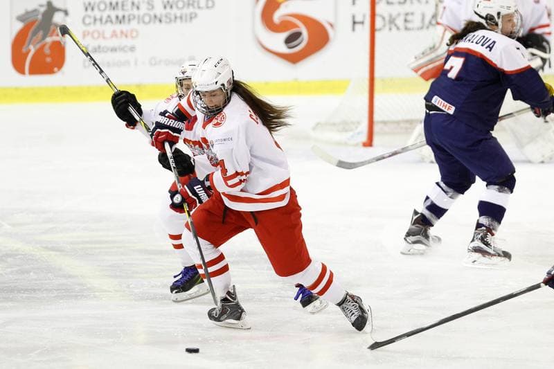 Ice Hockey. Women's World Championship. Poland - Slovakia. 08.04.2017