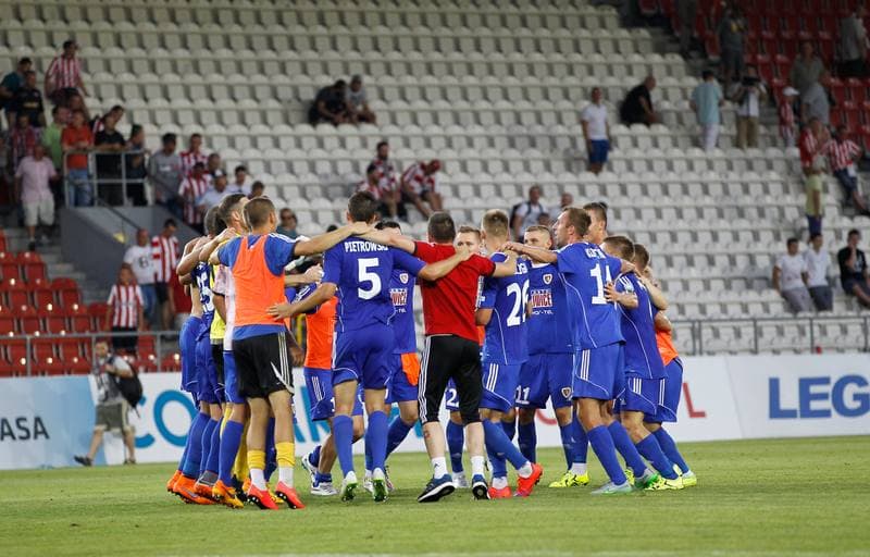 Football. T-Mobile Ekstraklasa. Cracovia Krakow - Piast Gliwice. 13.03.2015