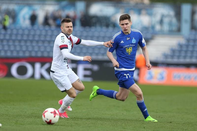 Football. Lotto Ekstraklasa. Ruch Chorzow - Pogon Szczecin. 15.04.2017