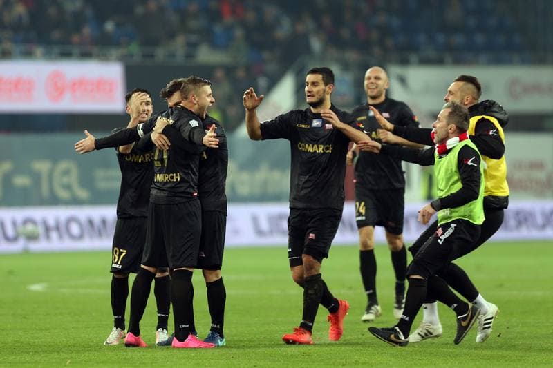 Football. Lotto Ekstraklasa. Piast Gliwice - Cracovia Krakow. 18.11.2016