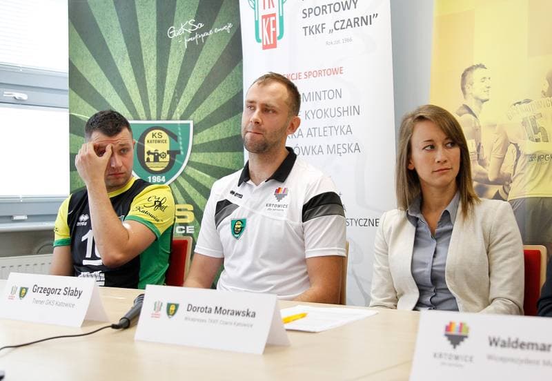 Football. GKS Katowice. Press Conference. 01.10.2015