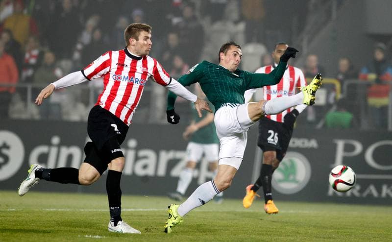 Football. T-Mobile Ekstraklasa. Cracovia Krakow - Slask Wroclaw. 02.03.2014